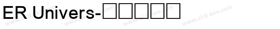 ER Univers字体转换